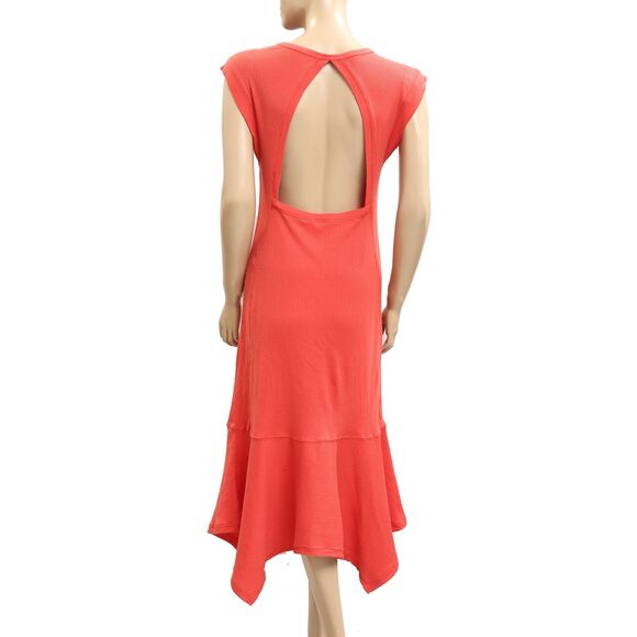 Daily Practice by Anthropologie Highline Short-Sleeve Maxi Dress Red M 282983 - Picture 5 of 7